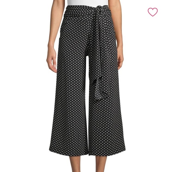 Max Studio Pants - Max Studio Polka Dot Capri Culottes